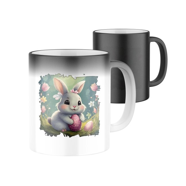 Magický keramický hrnček s potlačou Veľkonočný zajačik