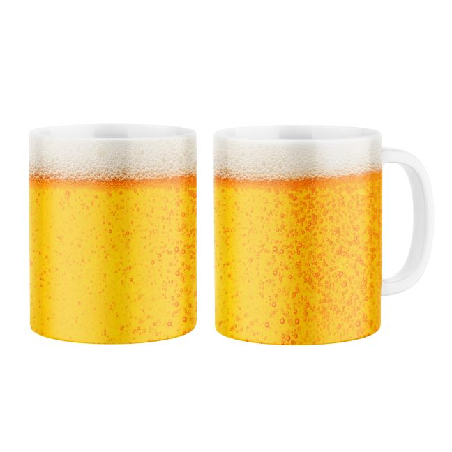 Keramický hrnček s potlačou Napenený polliter - Realistický celopotlač