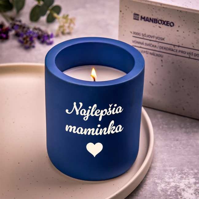 Sviečka v betóne - Lavenduľa & Eucalyptus 300 g
