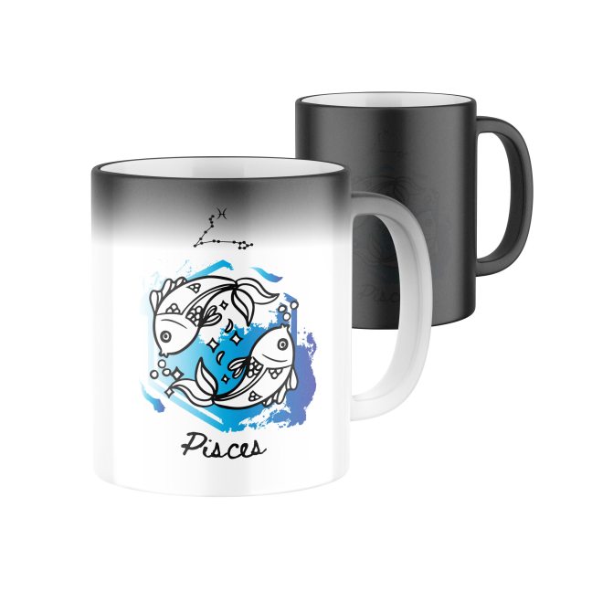 Magický keramický hrnček s potlačou znamenia Ryby