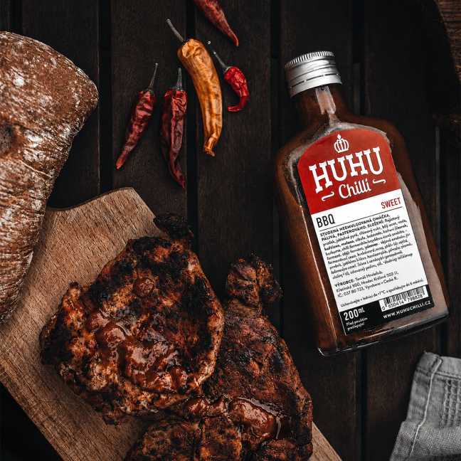 Huhu Chilli BBQ omáčka – sweet 200 ml