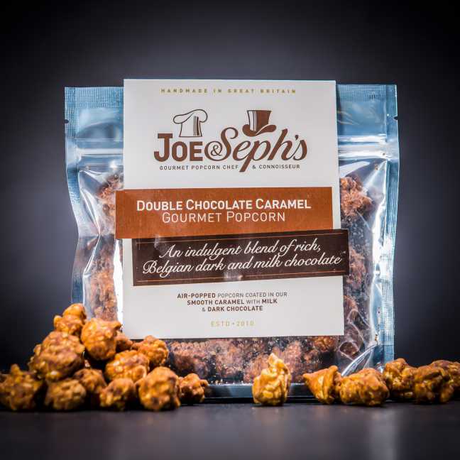 7× Luxusný, výrazne čokoládový popcorn Joe & Seph 's s karamelom 32 g