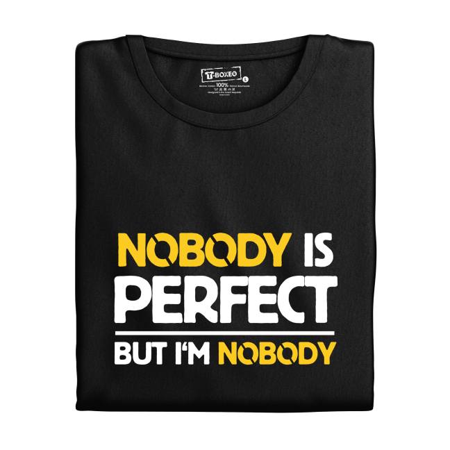 Pánske tričko s potlačou “Nobody is perfect”