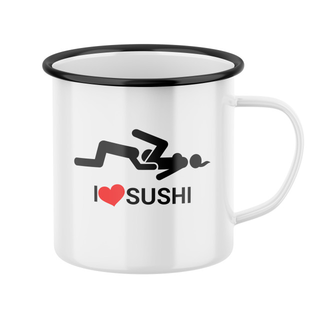 Plecháčik s potlačou I ❤ sushi