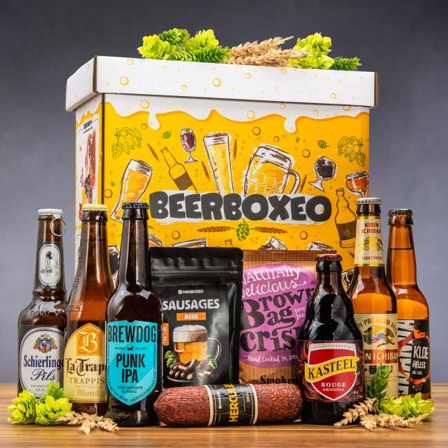 Beerboxeo darčekové balenie - Plné pivných špeciálov a mäsa