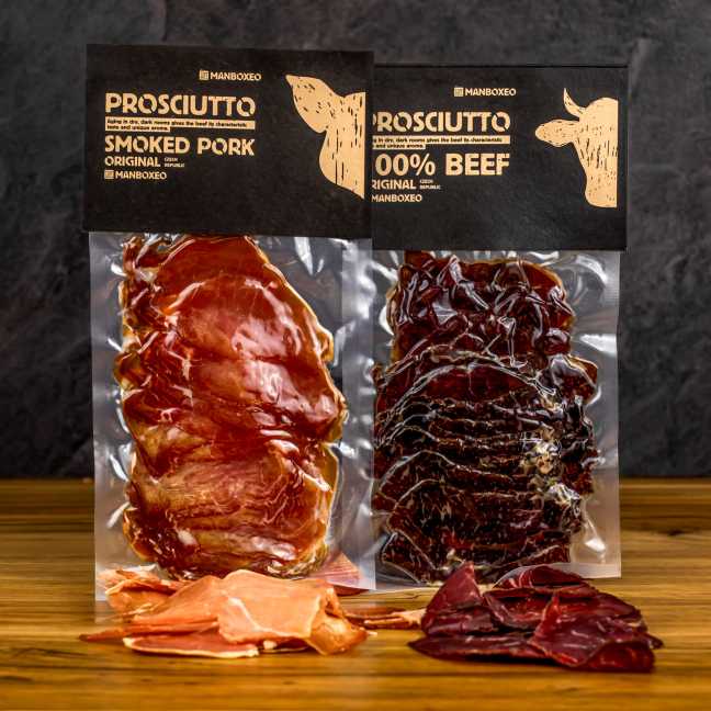 Hovädzie a bravčové prosciutto v prémiovej kvalite 