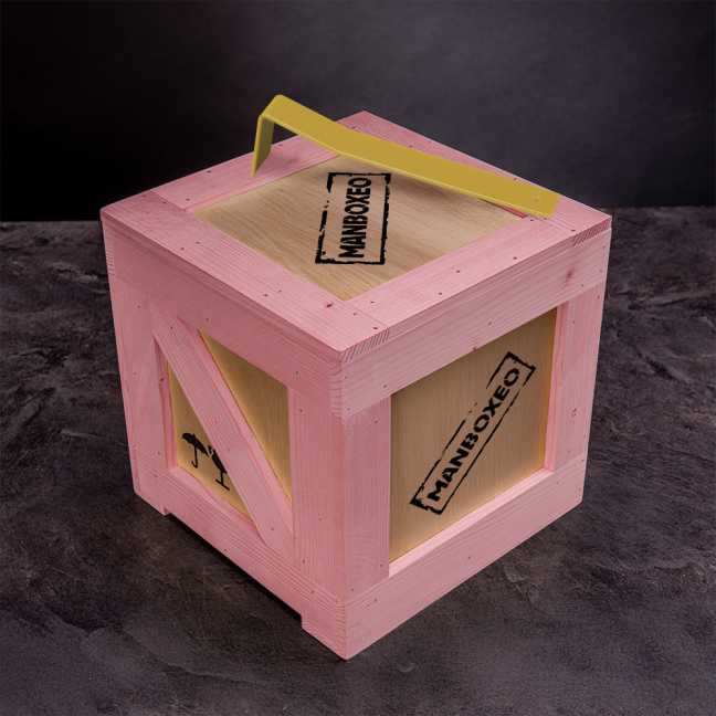 Prázdna Manboxeo debna s páčidlom ružová – veľká