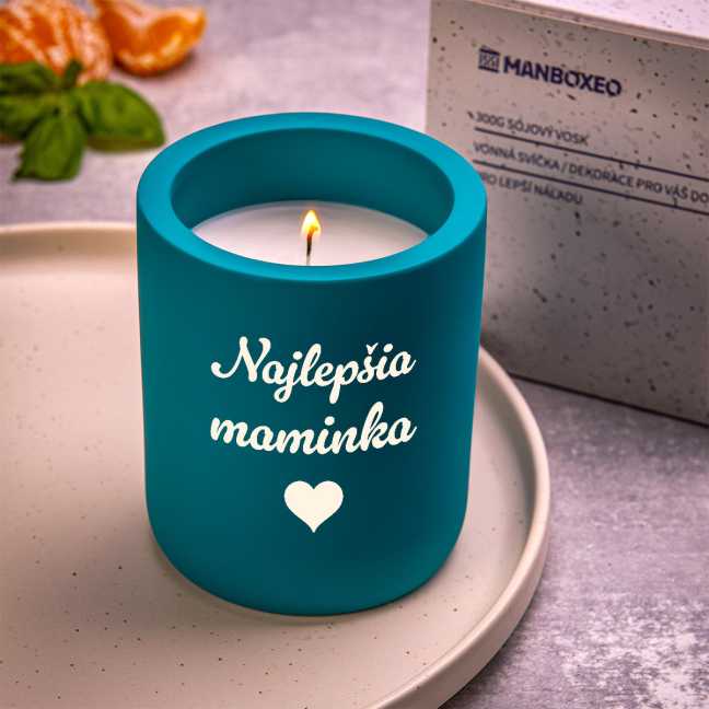 Sviečka v betóne - Limetková bazalka & Mandarínka 300 g