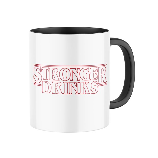Keramický hrnček s potlačou Stronger drinks