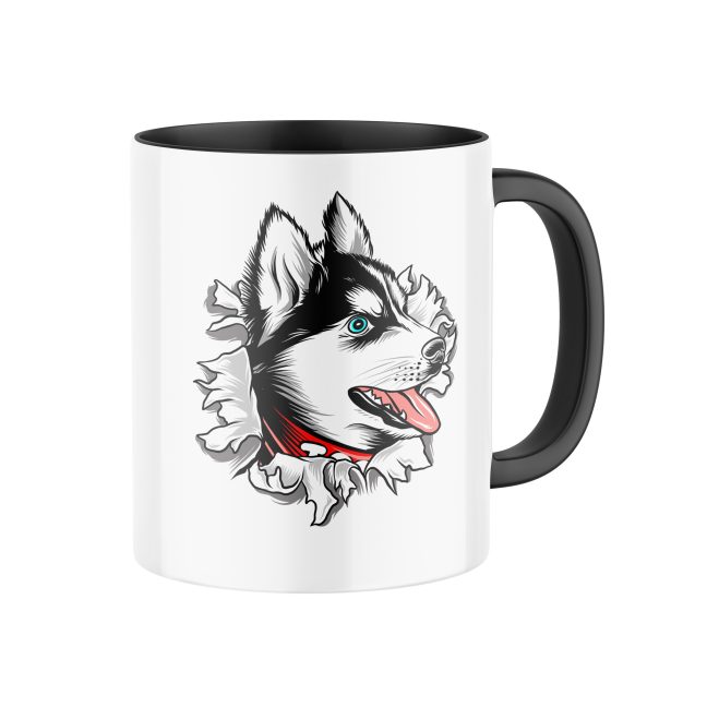 Keramický hrnček s potlačou Husky