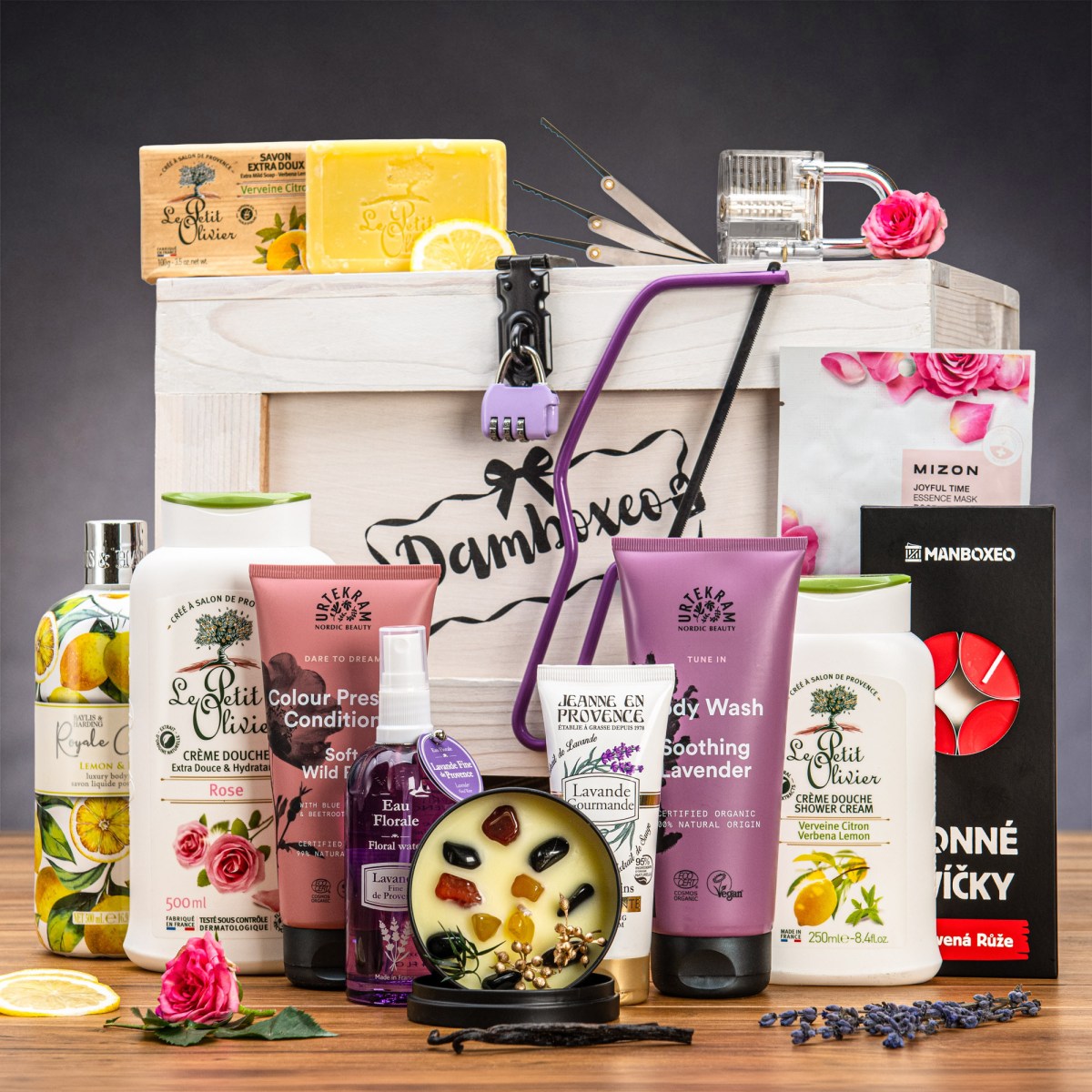 Darčeková Truhlica s kozmetikou MIX | Darček pro mamu, ženu, kamaratku, babku | Darček k narodeninám | Darčekový mystery box, kôš