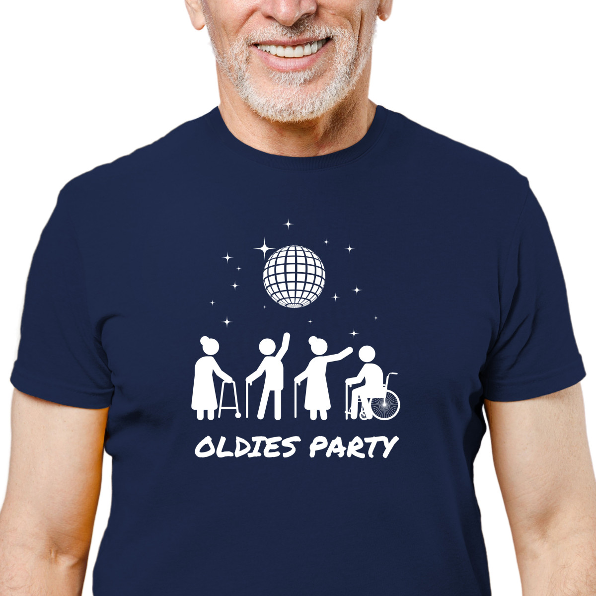 2+1 | Pánske tričko s potlačou “Oldies party” | Darček k narodeninám, sviatku, výročiu | Darček pre mužov, ženu | Vtipné tričko | 100% bavlna