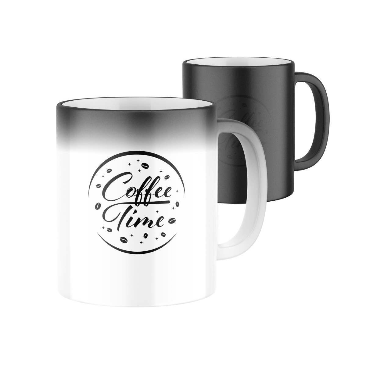2+1 | Magický keramický hrnček s potlačou Coffee time | Darček pre mužov, ženu k narodeninám, sviatku, výročie | vtipný darček s potlačou | fotodarček