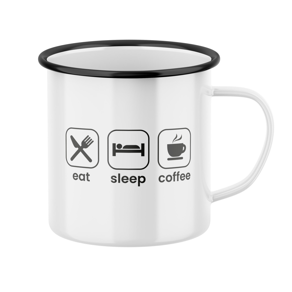 2+1 | Plecháčik s potlačou Eat, sleep, coffee | Darček pre mužov, ženu k narodeninám, sviatku, výročie | vtipný darček s potlačou | fotodarček