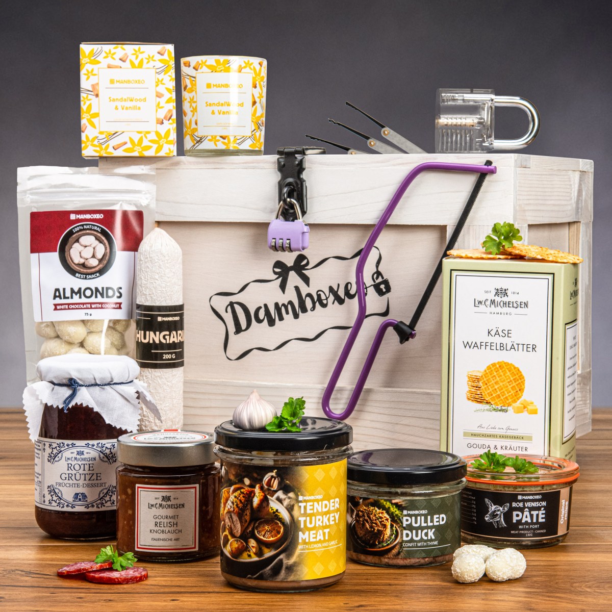 Darčeková Truhlica pre gurmánku | Darček pro mamu, ženu, kamaratku, babku | Darček k narodeninám | Darčekový mystery box, kôš