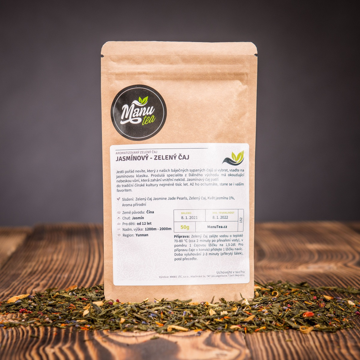 Jazmínový – zelený čaj 50 g