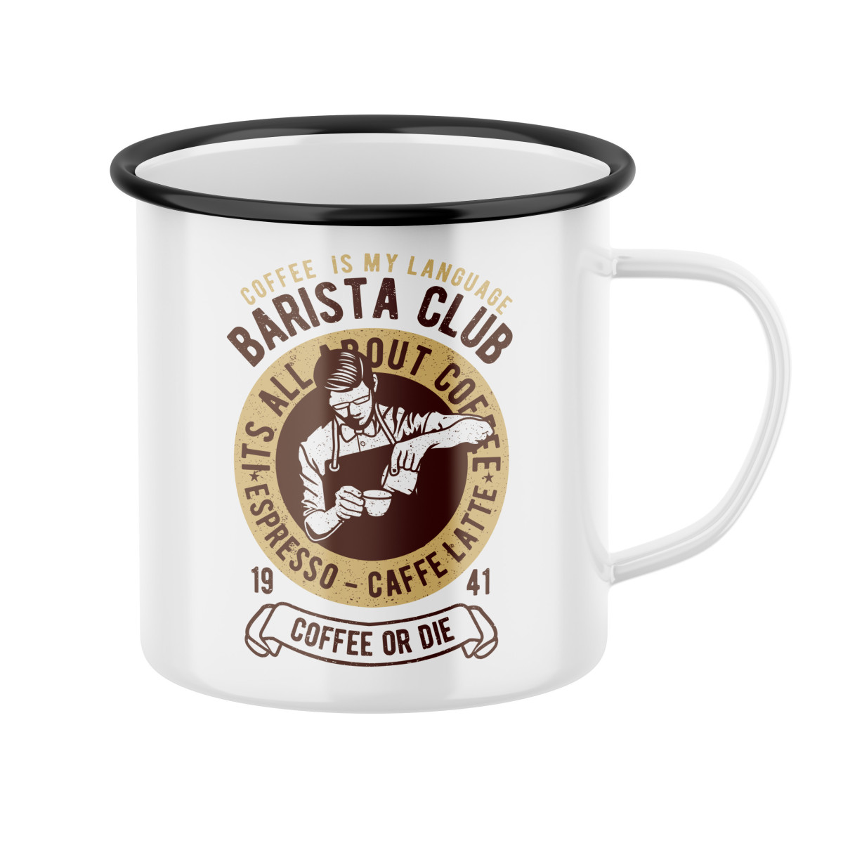 2+1 | Plecháčik s potlačou Barista club | Darček pre mužov, ženu k narodeninám, sviatku, výročie | vtipný darček s potlačou | fotodarček
