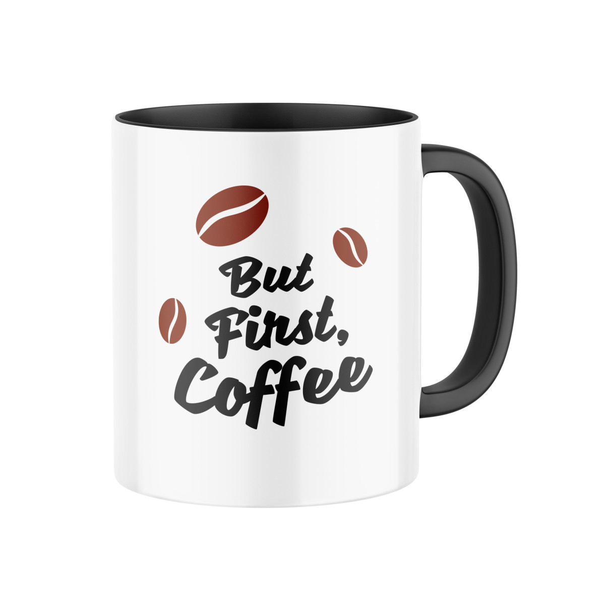 2+1 | Keramický hrnček s potlačou But first, coffee | Darček pre mužov, ženu k narodeninám, sviatku, výročie | vtipný darček s potlačou | fotodarček