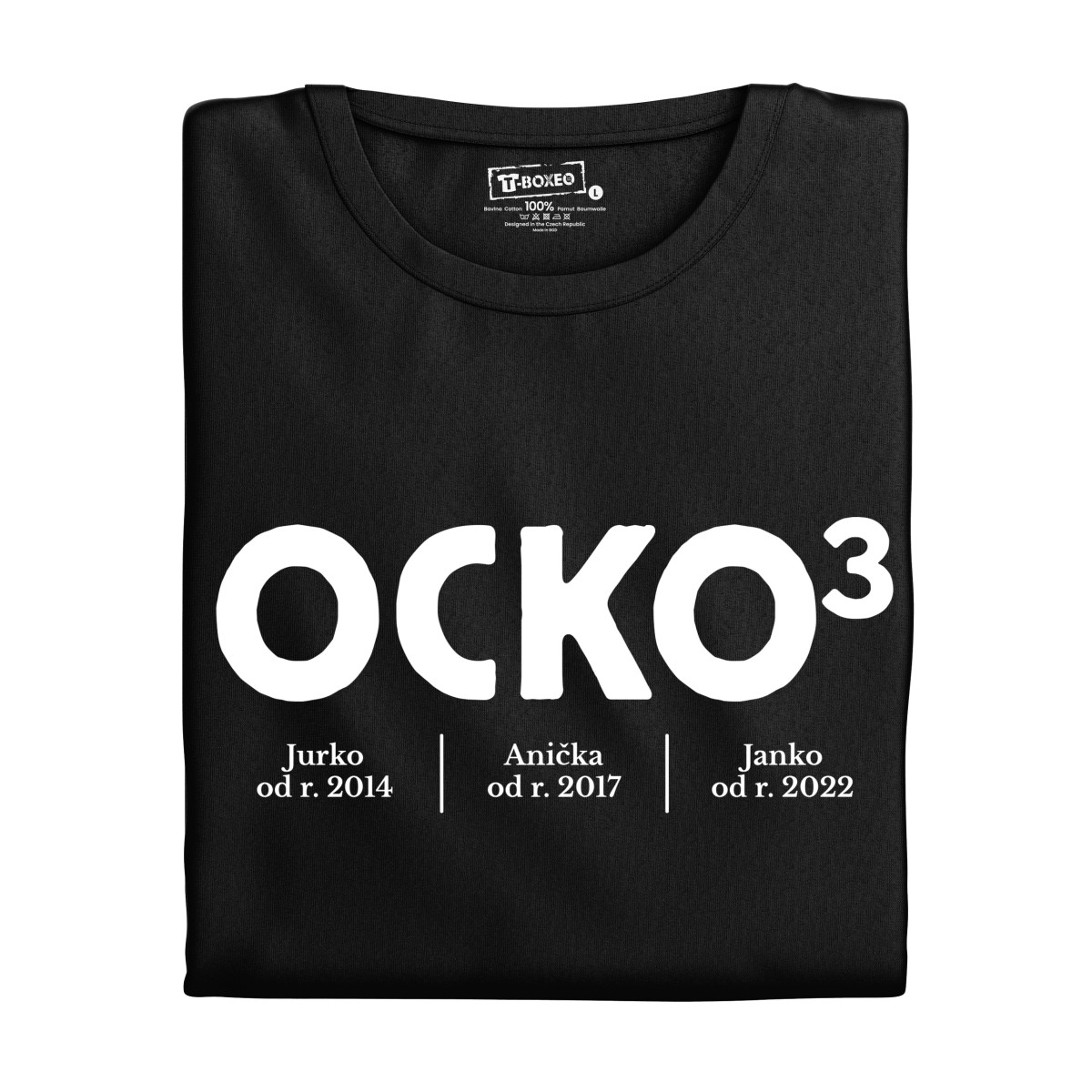 2+1 | Pánske tričko s potlačou Otec úradné hodiny s menom | Darček k narodeninám, sviatku, výročiu | Darček pre mužov, ženu | Vtipné tričko | 100% bav