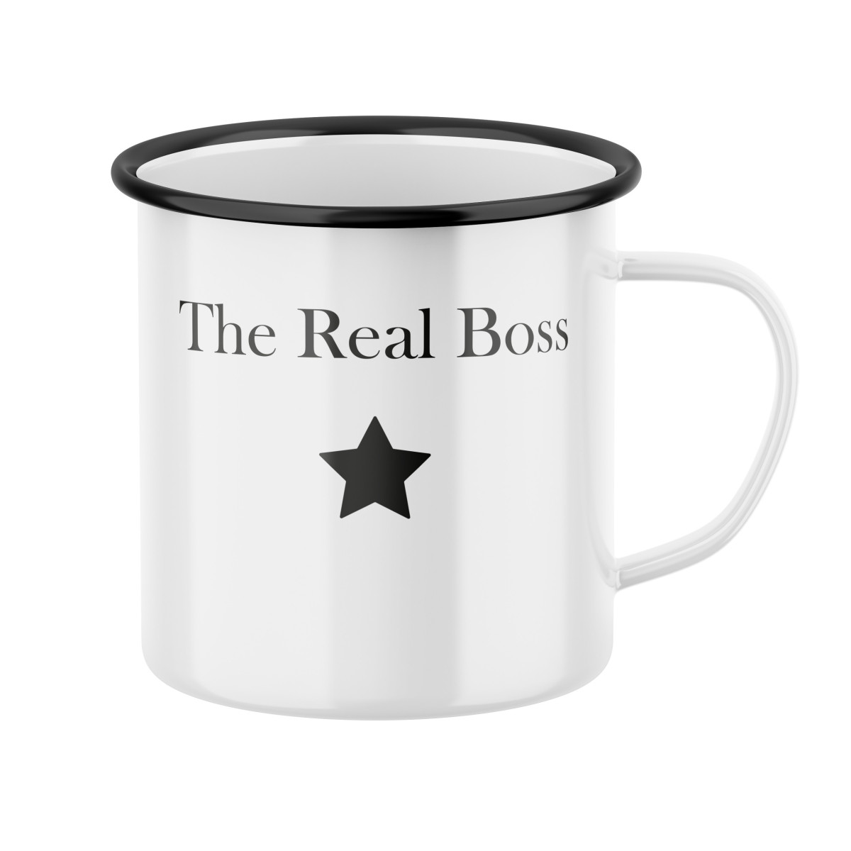 2+1 | Plecháčik s potlačou The Real Boss | Darček pre mužov, ženu k narodeninám, sviatku, výročie | vtipný darček s potlačou | fotodarček