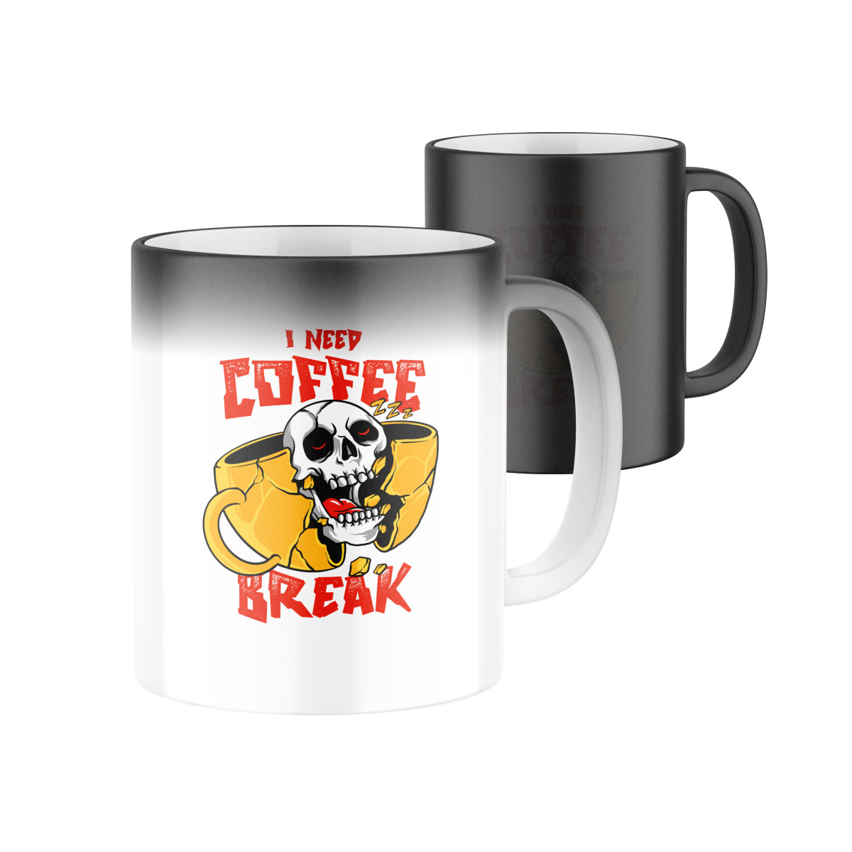 2+1 | Magický keramický hrnček s potlačou I need a coffee break | Darček pre mužov, ženu k narodeninám, sviatku, výročie | vtipný darček s potlačou |