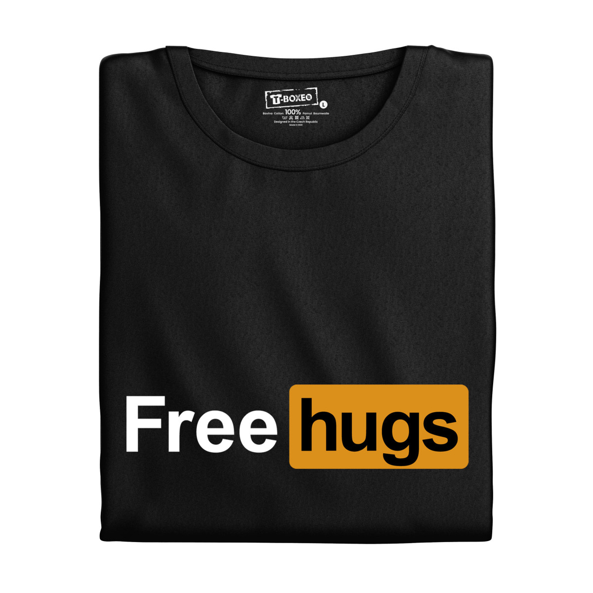 2+1 | Dámske tričko s potlačou “Free hugs” | Darček k narodeninám, sviatku, výročiu | Darček pre mužov, ženu | Vtipné tričko | 100% bavlna