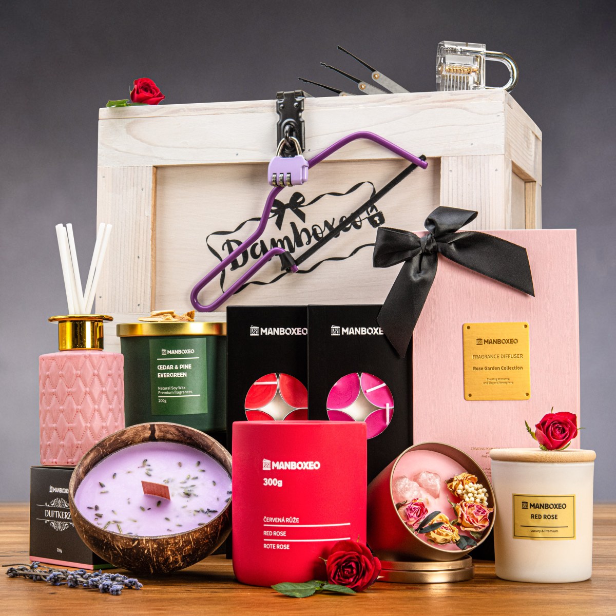 Darčeková Truhlica plná vôní | Darček pro mamu, ženu, kamaratku, babku | Darček k narodeninám | Darčekový mystery box, kôš