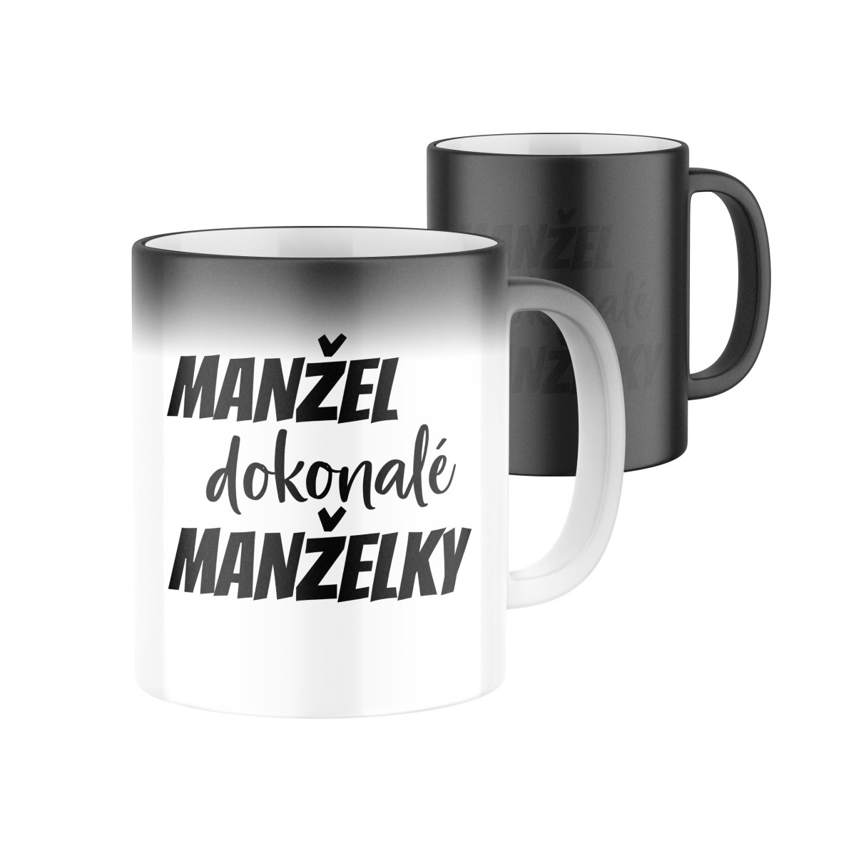 2+1 | Magický keramický hrnček s potlačou Manžel dokonalé ženy | Darček pre mužov, ženu k narodeninám, sviatku, výročie | vtipný darček s potlačou | f