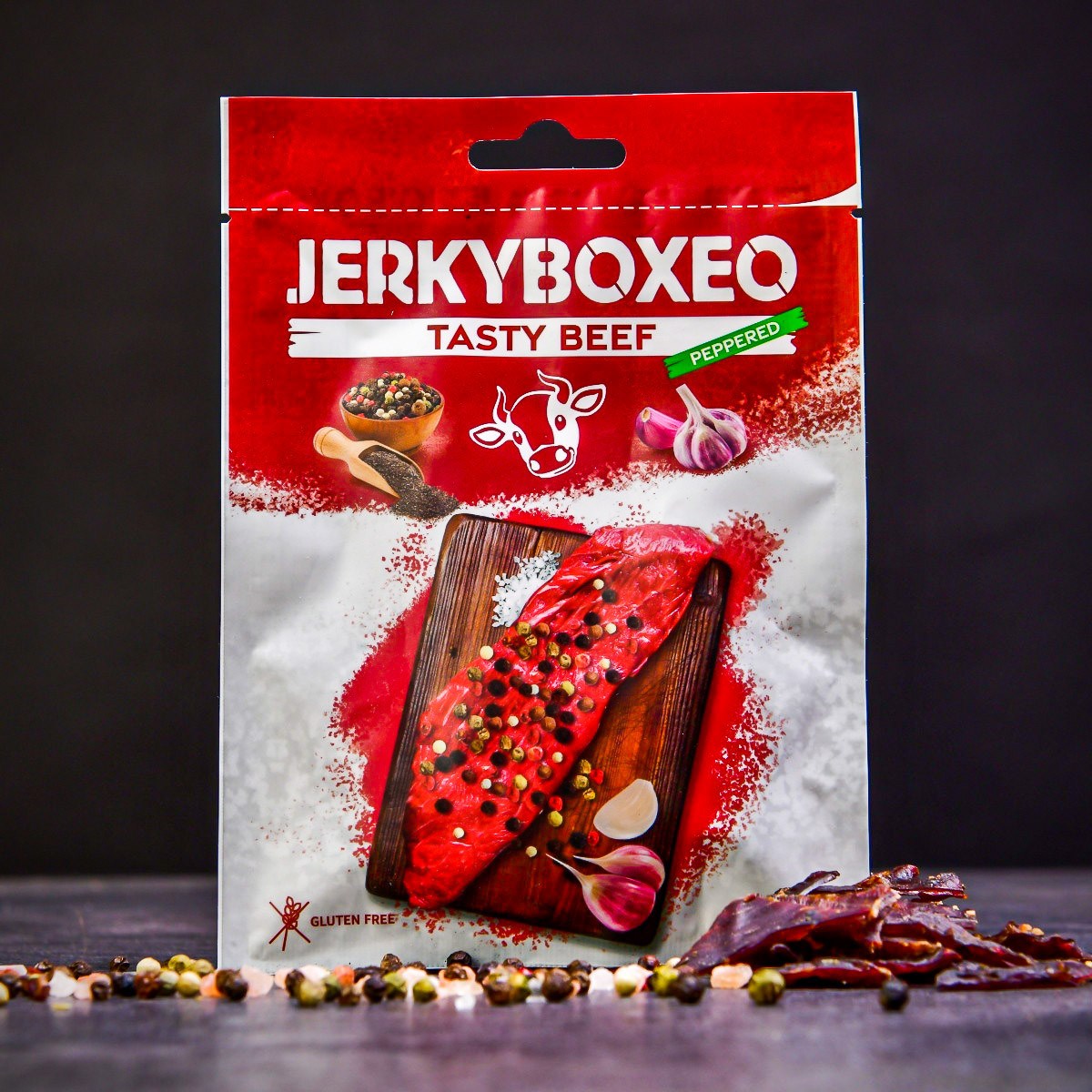 Korenené hovädzie sušené mäso Jerkyboxeo 25 g