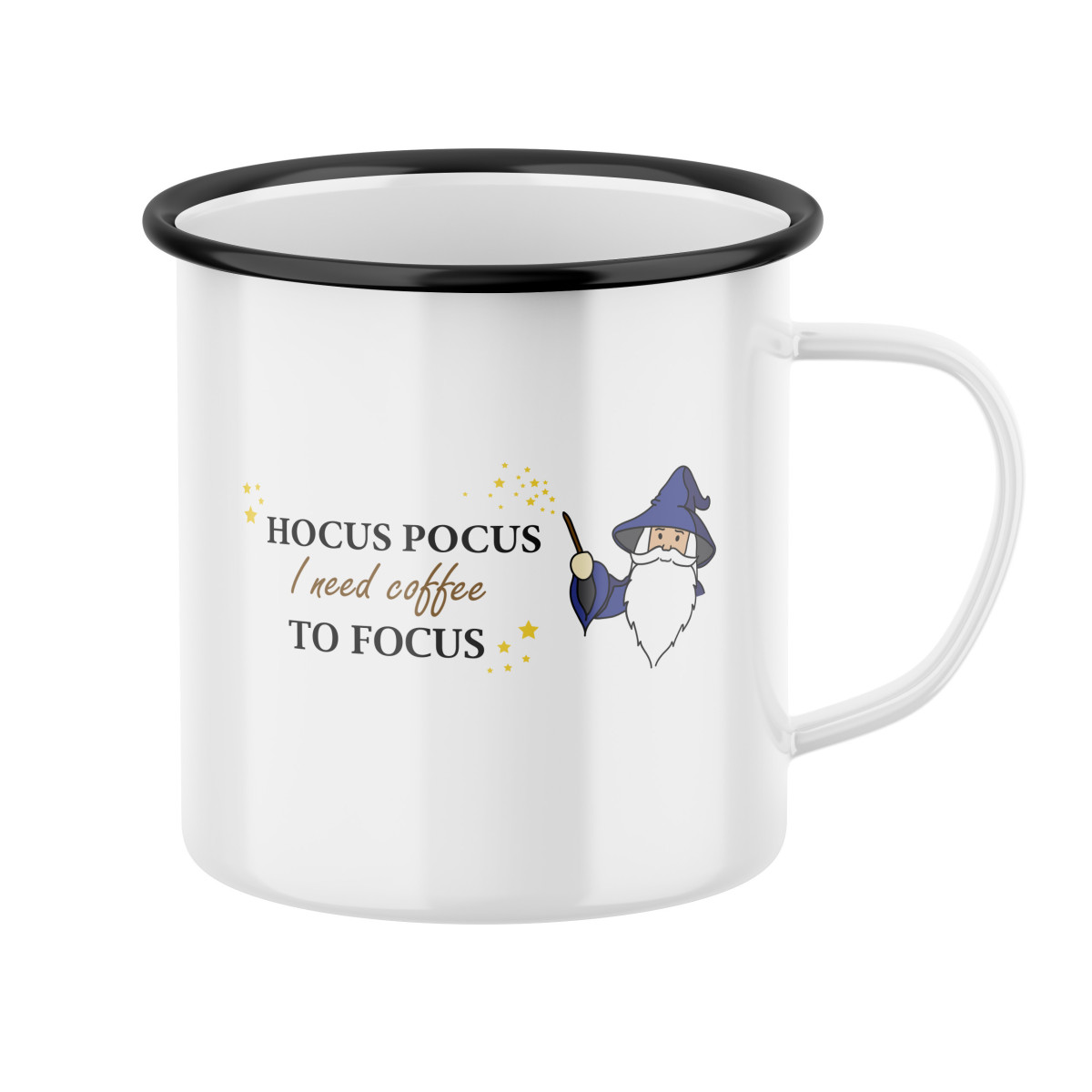 2+1 | Plecháčik s potlačou Hocus pocus, I need coffee to focus | Darček pre mužov, ženu k narodeninám, sviatku, výročie | vtipný darček s potlačou | f
