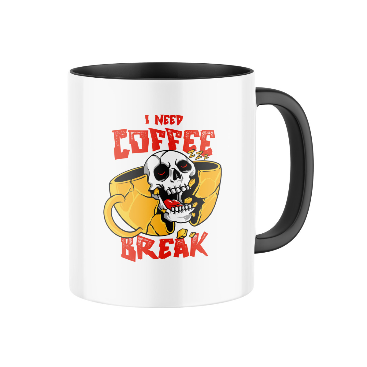 2+1 | Keramický hrnček s potlačou I need a coffee break | Darček pre mužov, ženu k narodeninám, sviatku, výročie | vtipný darček s potlačou | fotodarč