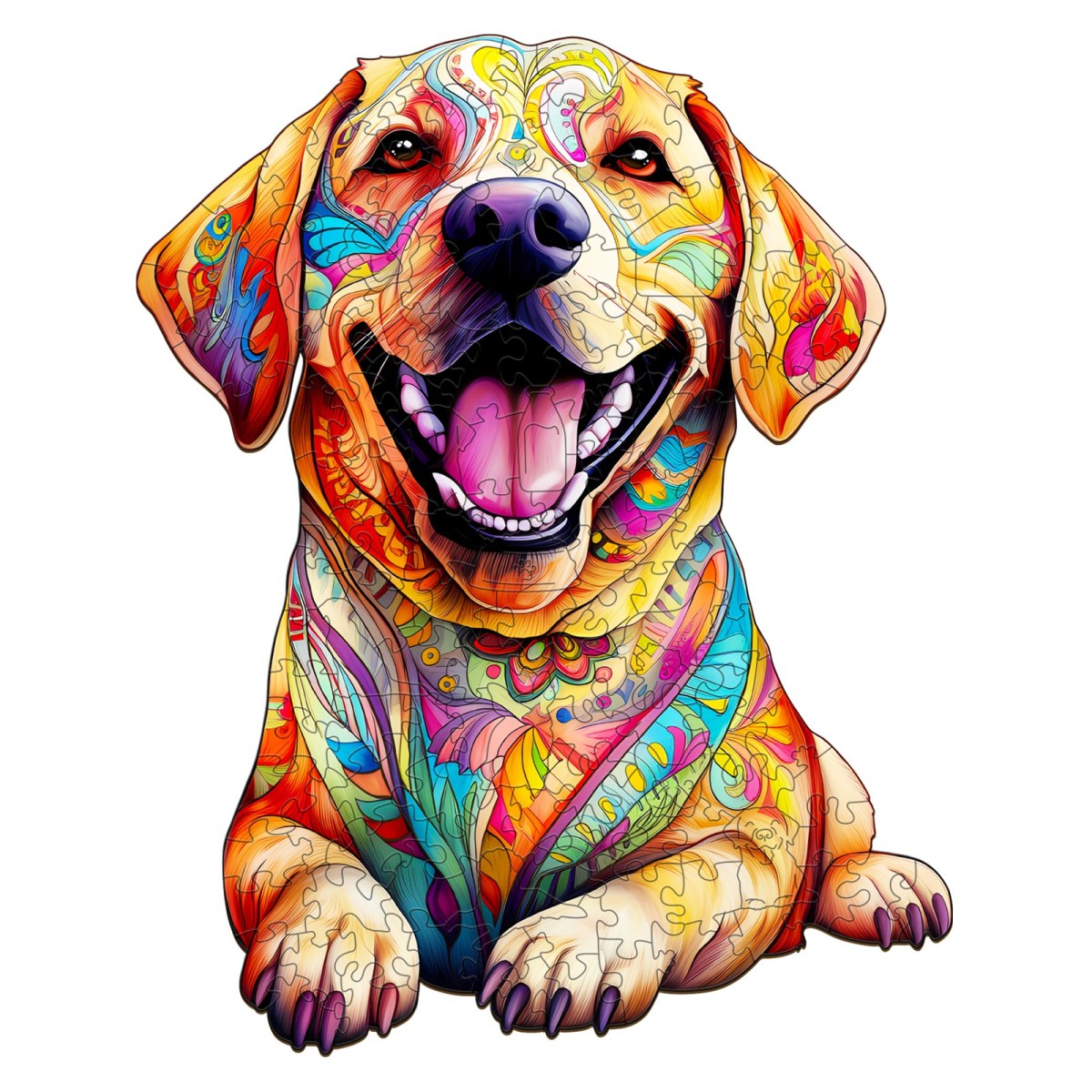 Drevené kreatívne puzzle - Labrador | Drevené 3d puzzle, jigsaw puzzle | darček pre chlapcov, dievčatá, mužov, ženy, deti, k narodeninám, sviatku
