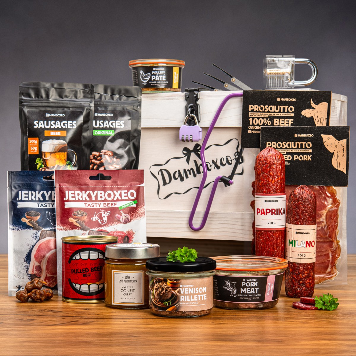 Darčeková Truhlica pre mäsožravkyňu XXL | Darček pro mamu, ženu, kamaratku, babku | Darček k narodeninám | Darčekový mystery box, kôš