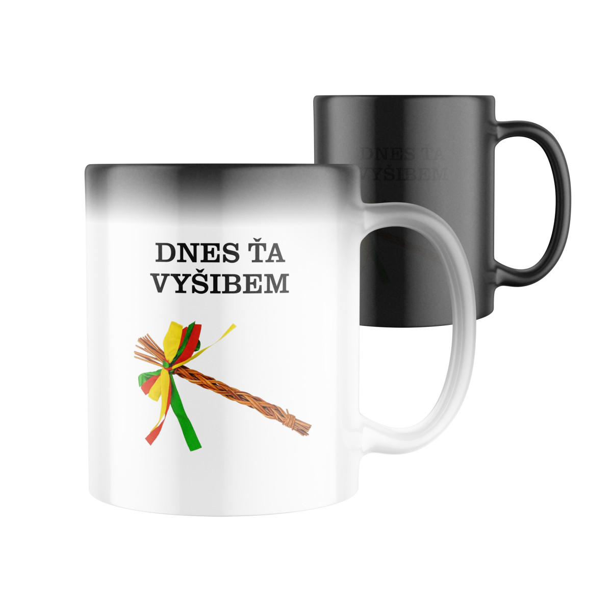 2+1 | Magický keramický hrnček s potlačou Dnes ťa vyšibem | Darček pre mužov, ženu k narodeninám, sviatku, výročie | vtipný darček s potlačou | fotoda