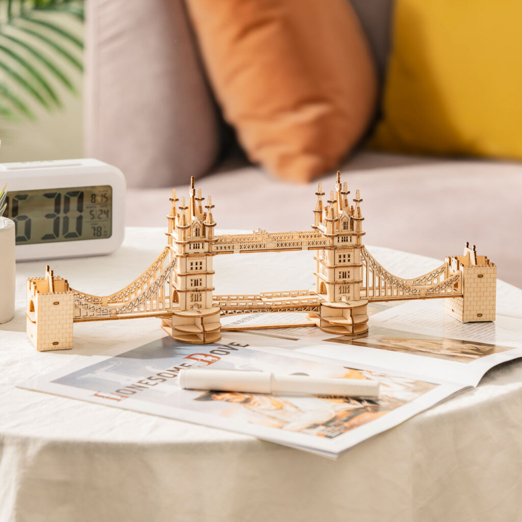 3D drevená stavebnica – Tower Bridge | Drevená stavebnica, 3d puzzle | darček pre chlapcov, dievčatá, mužov, ženy, deti, k narodeninám, sviatku
