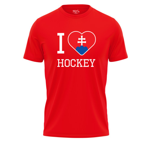 E-shop Dámske tričko s potlačou "I love hockey"