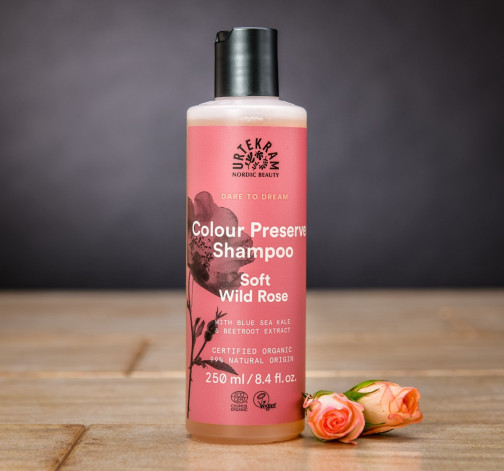 E-shop Hydratačný BIO šampón na farbené vlasy s divokou ružou Urtekram 250 ml