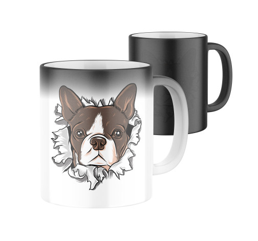 E-shop Magický keramický hrnček s potlačou Francúzsky buldoček