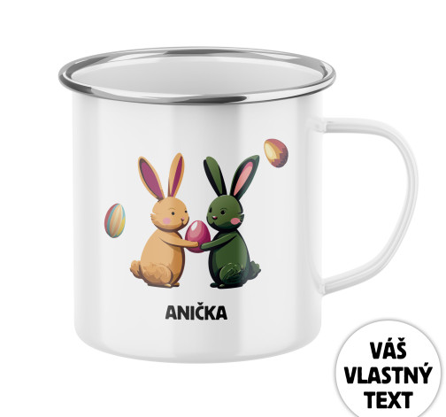 E-shop Plecháčik s potlačou Veľkonoční zajačikovia s menom