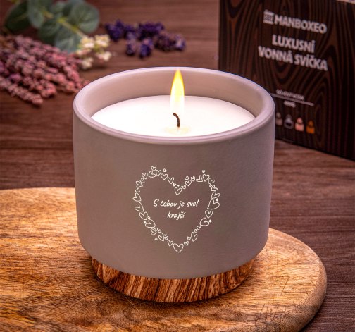 E-shop Veľká sviečka v keramike - Lavenduľa & Eucalyptus 400 g