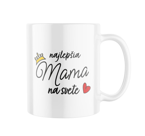 E-shop Keramický hrnček s potlačou "Najlepšia mama s korunkou"