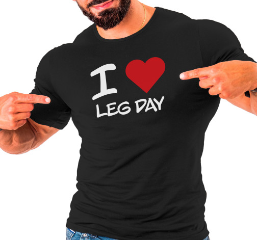 E-shop Pánske tričko s potlačou "I ♥️ Leg Day"