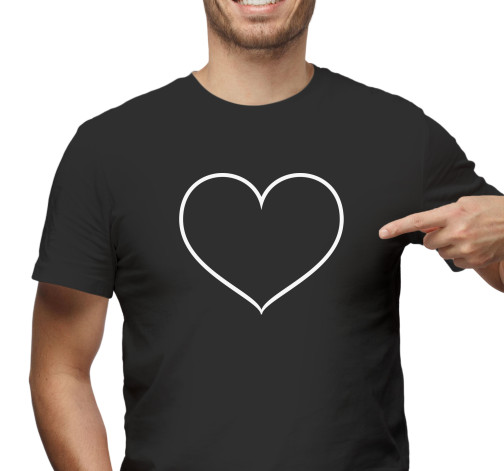 E-shop Pánske tričko s potlačou "Srdce"