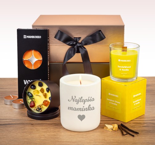 E-shop Giftboxeo pre mamičku plné sviečok – vanilka