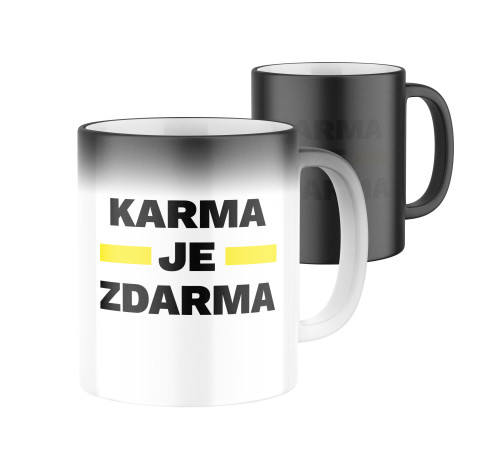 E-shop Magický keramický hrnček s potlačou Karma je zdarma