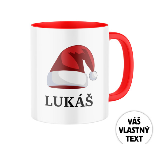 E-shop Keramický hrnček s potlačou Vianočná čiapka s menom