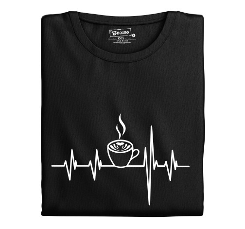 E-shop Dámske tričko s potlačou "Srdcový tep Kafe"