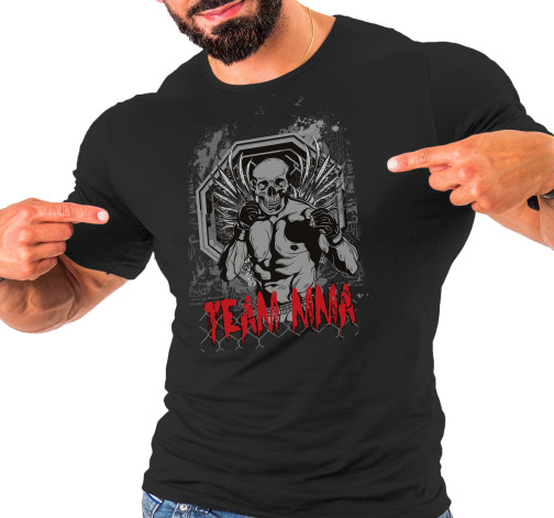 E-shop Pánske tričko s potlačou "Team MMA, svalnatý lebkáč"