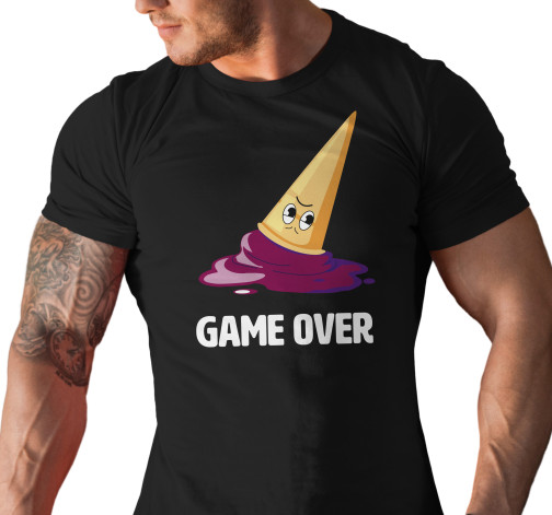 E-shop Pánske tričko s potlačou "Game Over - Zmrzlina"