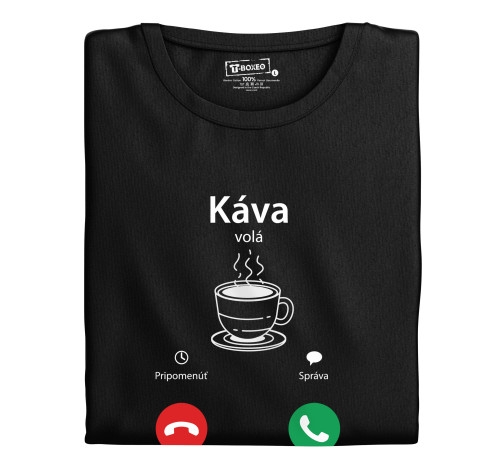 E-shop Pánske tričko s potlačou "Káva volá"